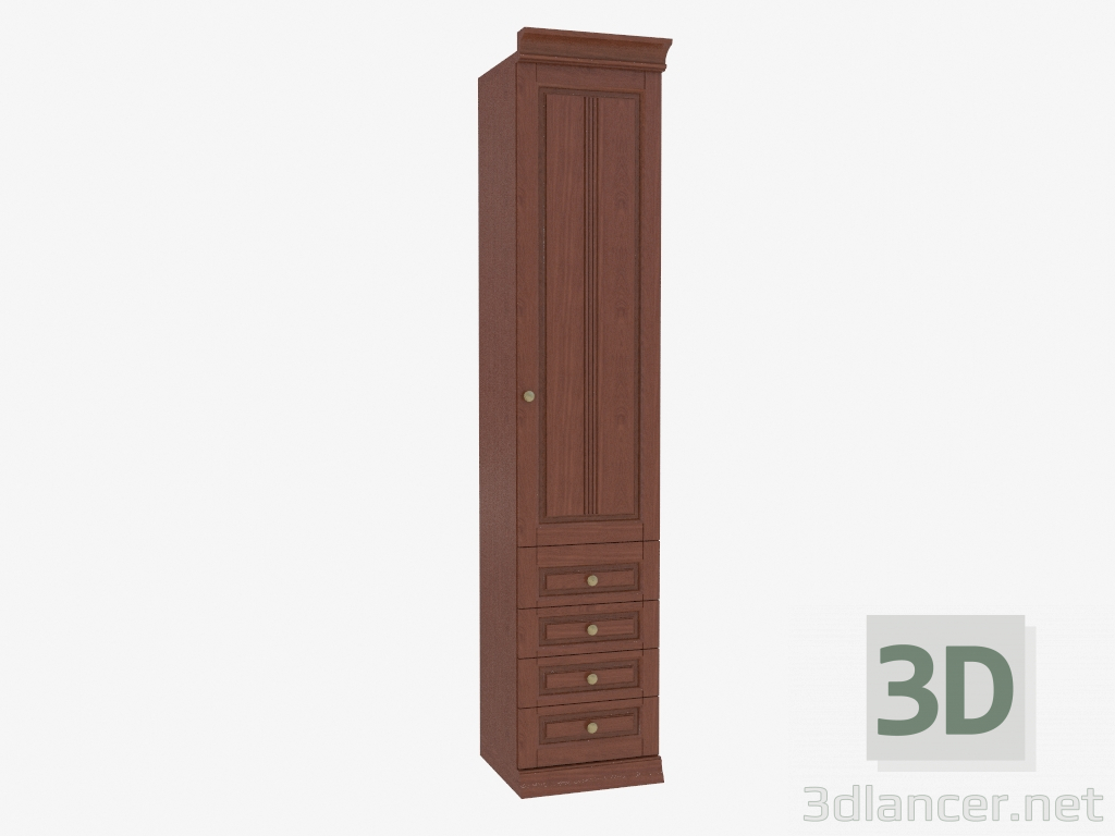 3d model The bookcase is narrow (3841-23) - preview