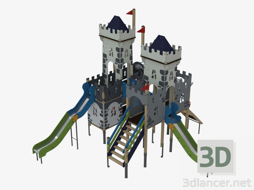 Modelo 3d Complexo de Castelo de jogo infantil (5510) - preview