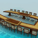 3d model A table for meetings - preview