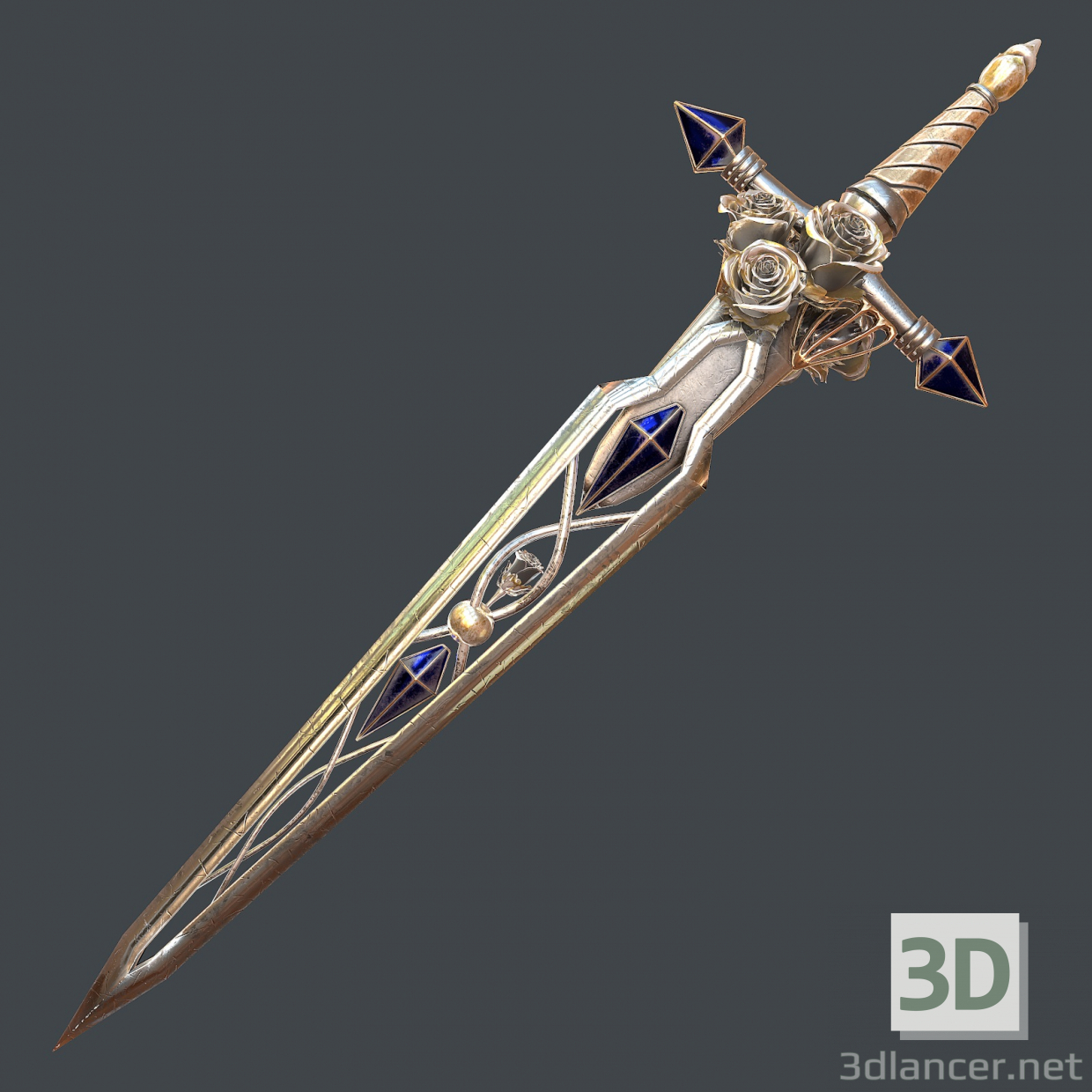 3d Fantasy sword 21 3d model модель купити - зображення
