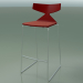 3d model Stackable Bar Stool 3713 (with cushion, Red, CRO) - preview