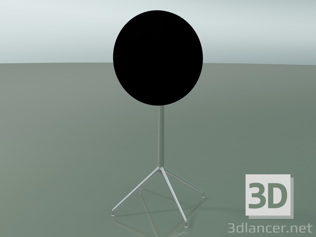 3D Modell Runder Tisch 5716, 5733 (H 105 - Ø59 cm, gefaltet, schwarz, LU1) - Vorschau