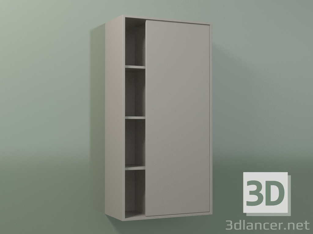 3d модель Настінна шафа з 1 правої дверцятами (8CUCССD01, Clay C37, L 48, P 24, H 96 cm) – превью