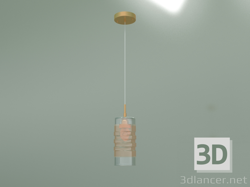 3d модель Подвесной светильник Block 50185-1 (золото) – превью