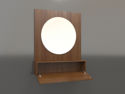 Miroir (avec tiroir ouvert) ZL 15 (802x200x1000, bois brun clair)