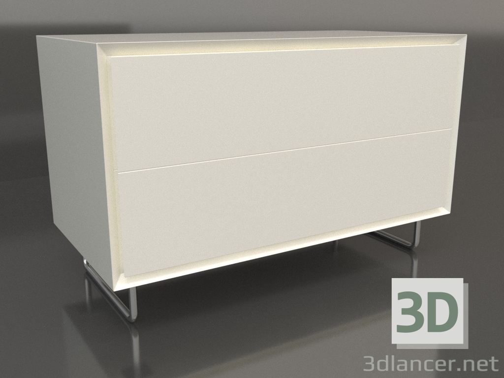 3d model Mueble TM 012 (800x400x500, color plástico blanco) - vista previa