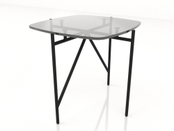 Table basse 50x50 avec plateau en verre