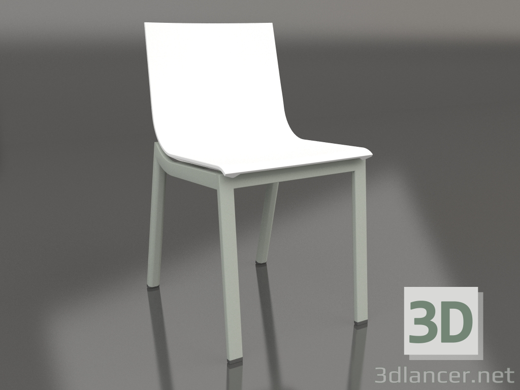 modello 3D Sedia da pranzo modello 4 (Grigio cemento) - anteprima