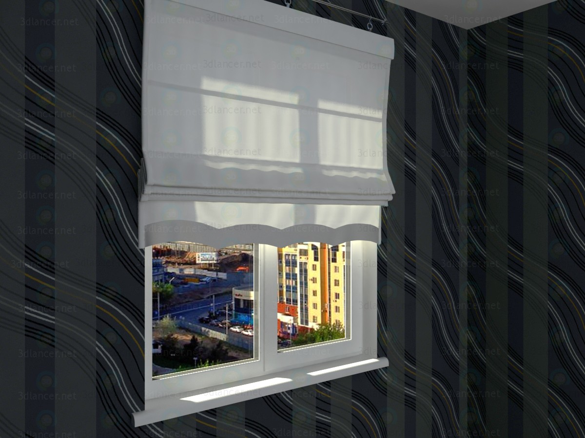 3d Five different Roman shades with five different shaders model buy - render 3d Five different Roman shades with five different shaders model buy - render
