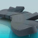 3d model Sofa with movable backrest - preview