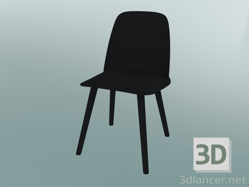 3D Modell Stuhl Nerd (Schwarz) - Vorschau