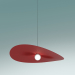 modello 3D Lampada a sospensione Plissè Vogue (grande, rossa) - anteprima