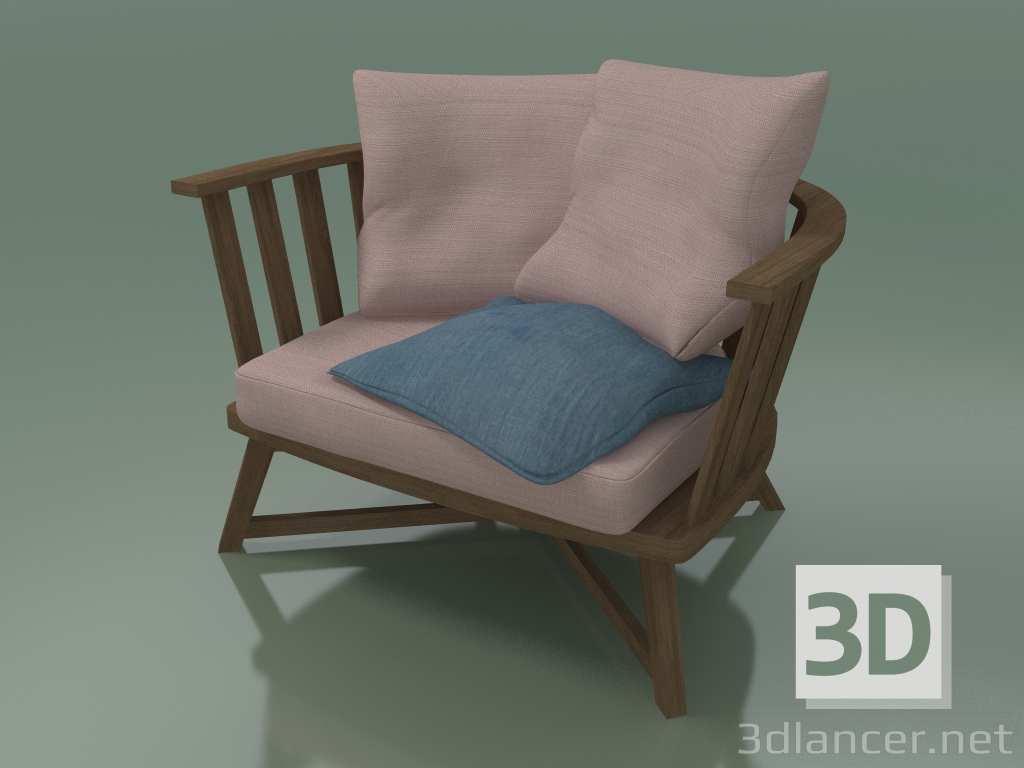 3D Modell Halbkreisförmiger Sessel (07, Natural) - Vorschau