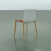 Modelo 3d Cadeira 0358 (4 pernas de madeira, com acabamento frontal, polipropileno PO00101, carvalho natural) - preview