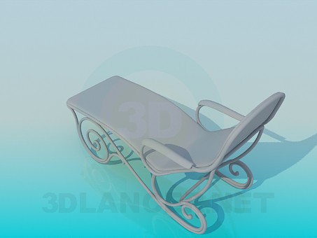 modelo 3D Cama de caballete con brazos - escuchar modelo 3D Cama de caballete con brazos - escuchar