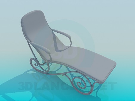 modelo 3D Cama de caballete con brazos - escuchar modelo 3D Cama de caballete con brazos - escuchar