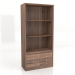 3d model Library cabinet with drawers 100x46x210 - preview