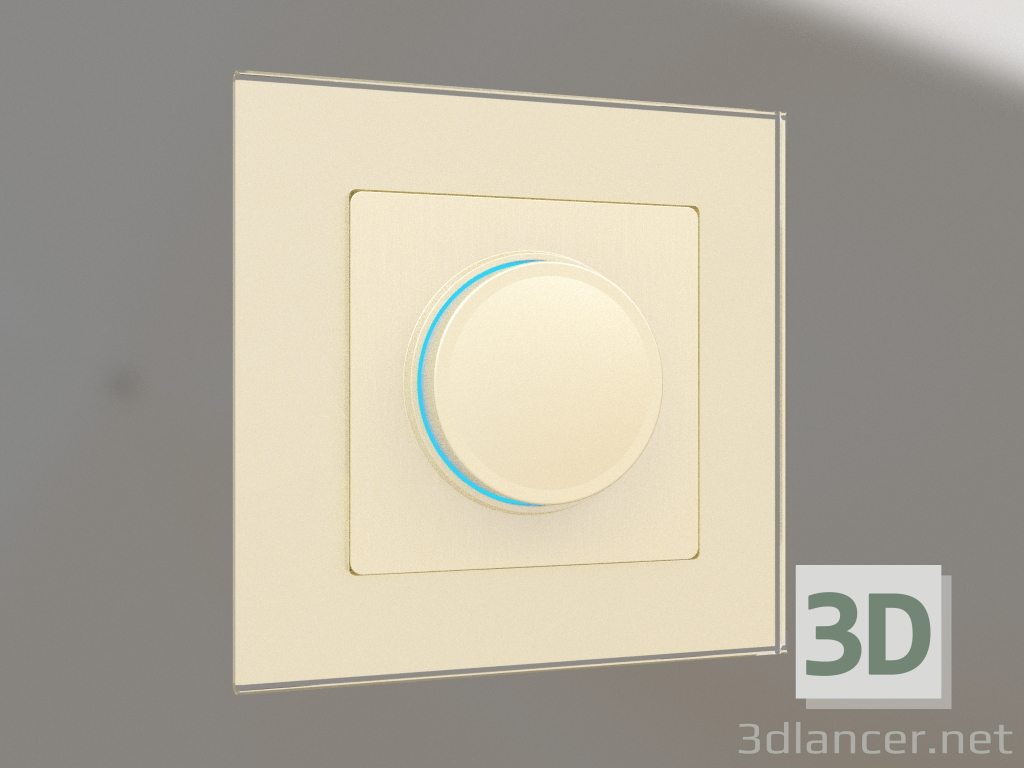 3d model Illuminated dimmer (champagne corrugated) - preview