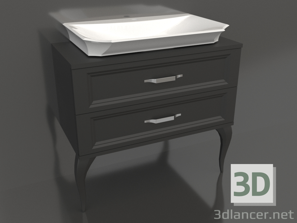 3d model Mueble de suelo 85 cm (LAD0108BLK) - vista previa