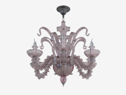 Chandelier made of glass (S110188 6red)