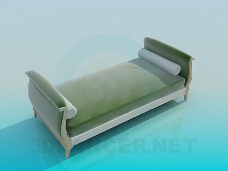 3d model Couch with rollers - preview