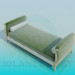 3d model Couch with rollers - preview