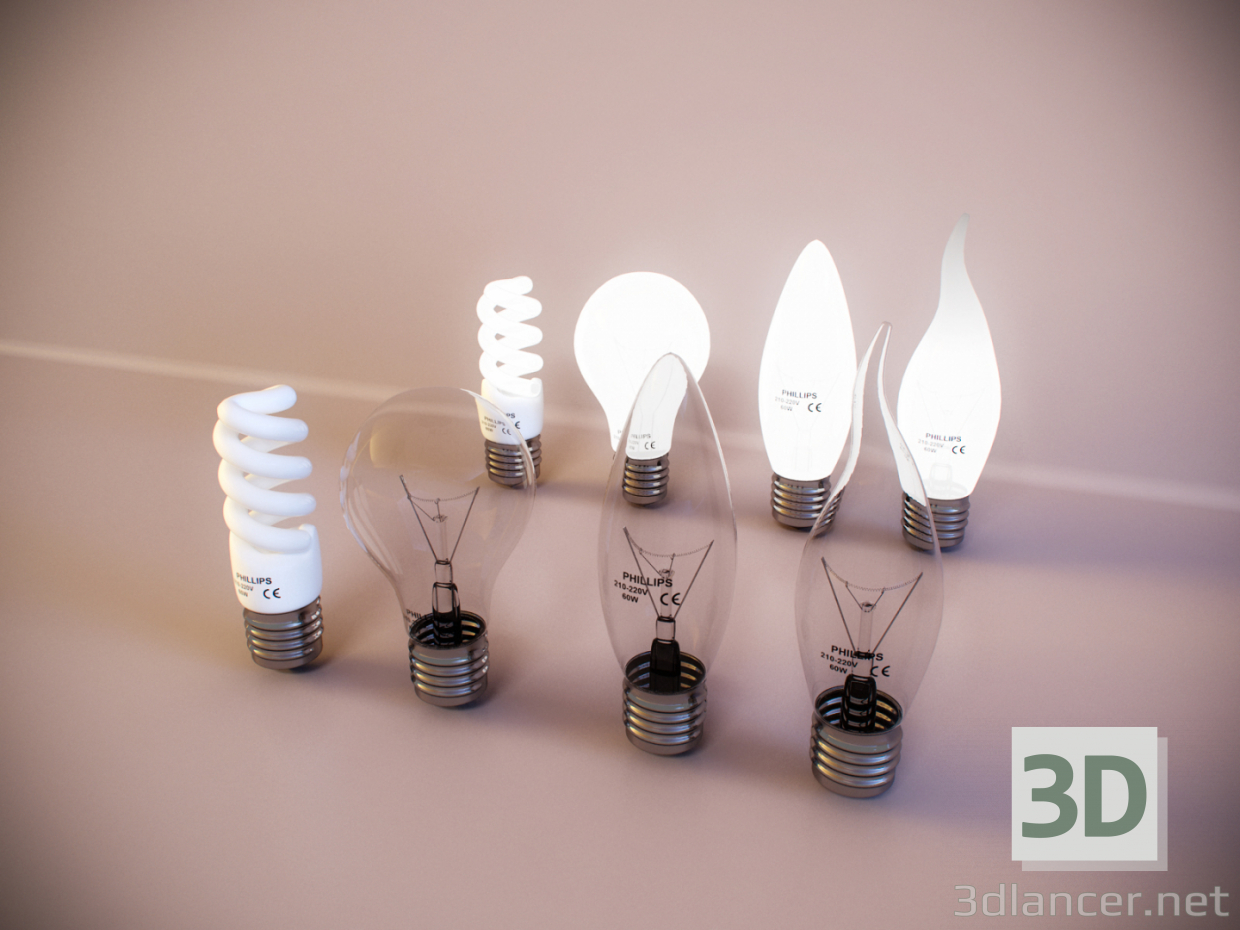 3d model bulb models - preview
