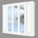 3D modeli Aynalar ile 5 kapı gardırop (2643x2333x685) - önizleme