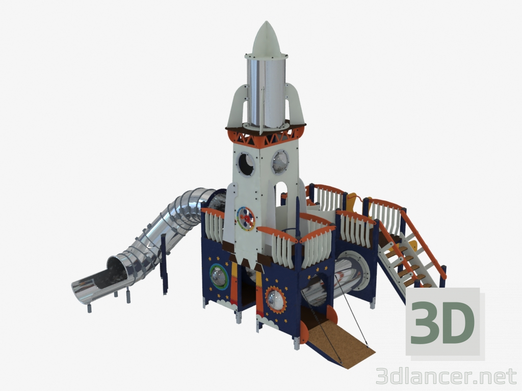 3d модель Детский игровой комплекс Космический корабль (5512) – превью