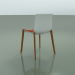 3D Modell Stuhl 0358 (4 Holzbeine, mit Frontverkleidung, Polypropylen PO00101, Teak-Effekt) - Vorschau