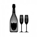 3d Champagne Dom Perignon Charme D'Irene Vintage 1979 and glasses model buy - render 3d Champagne Dom Perignon Charme D'Irene Vintage 1979 and glasses model buy - render