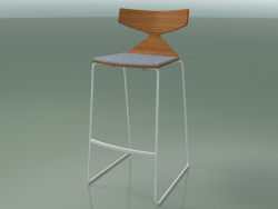 Stackable Bar Stool 3713 (with cushion, Teak effect, V12)
