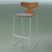 3d model Stackable Bar Stool 3713 (with cushion, Teak effect, V12) - preview