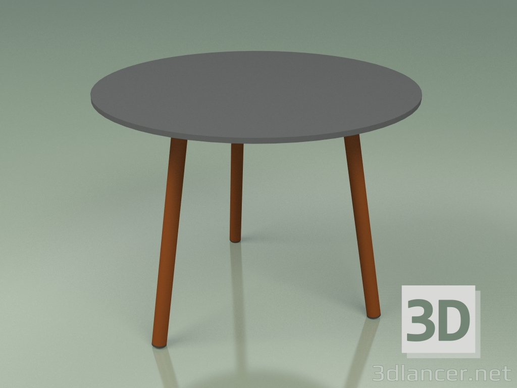 modello 3D Tavolino 013 (Metallo Ruggine, HPL Grigio) - anteprima