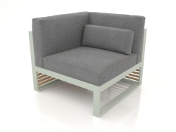 Modular sofa, section 6 left, high back (Cement gray)