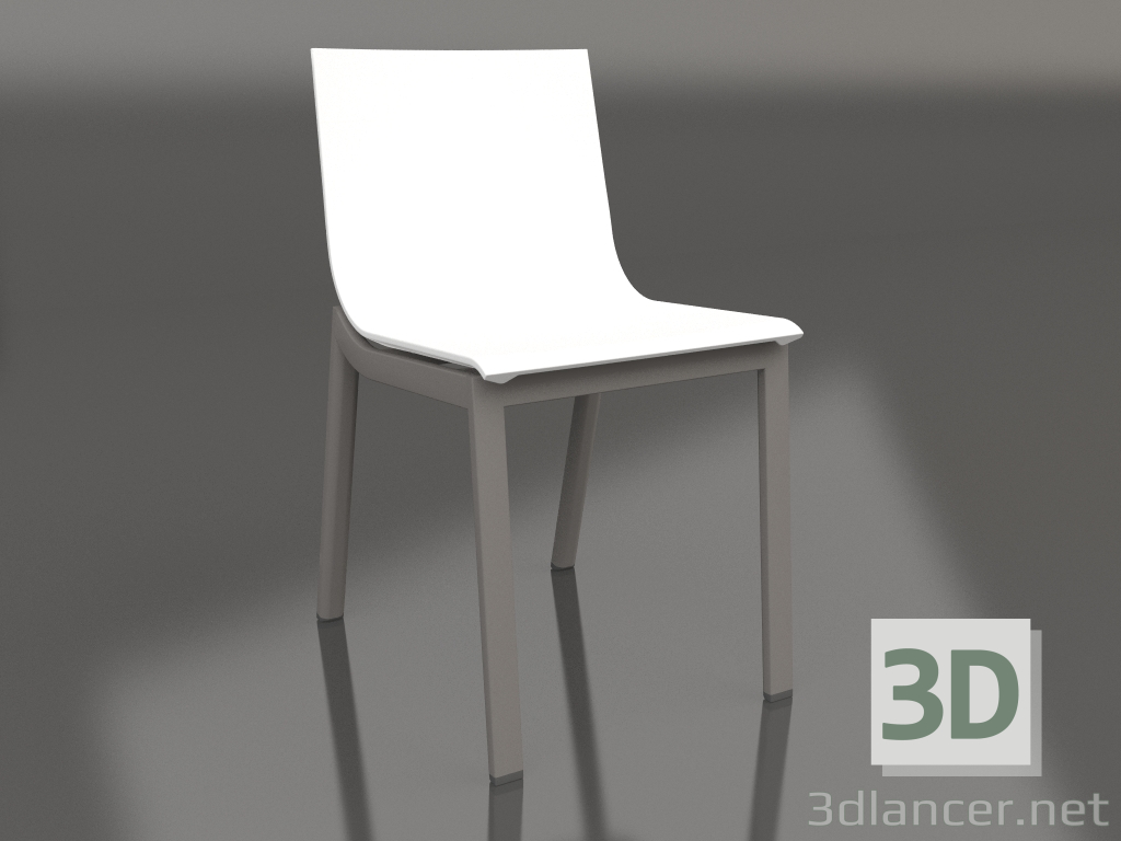 modello 3D Sedia da pranzo modello 4 (Grigio quarzo) - anteprima