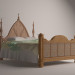 3D modeli Gotik tarzı yatakta - önizleme