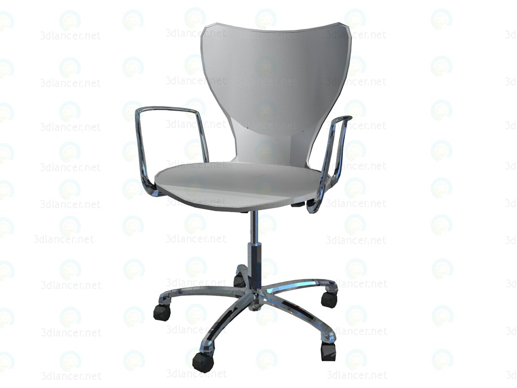 3d model Office Chair with armrests made of polyamide - preview