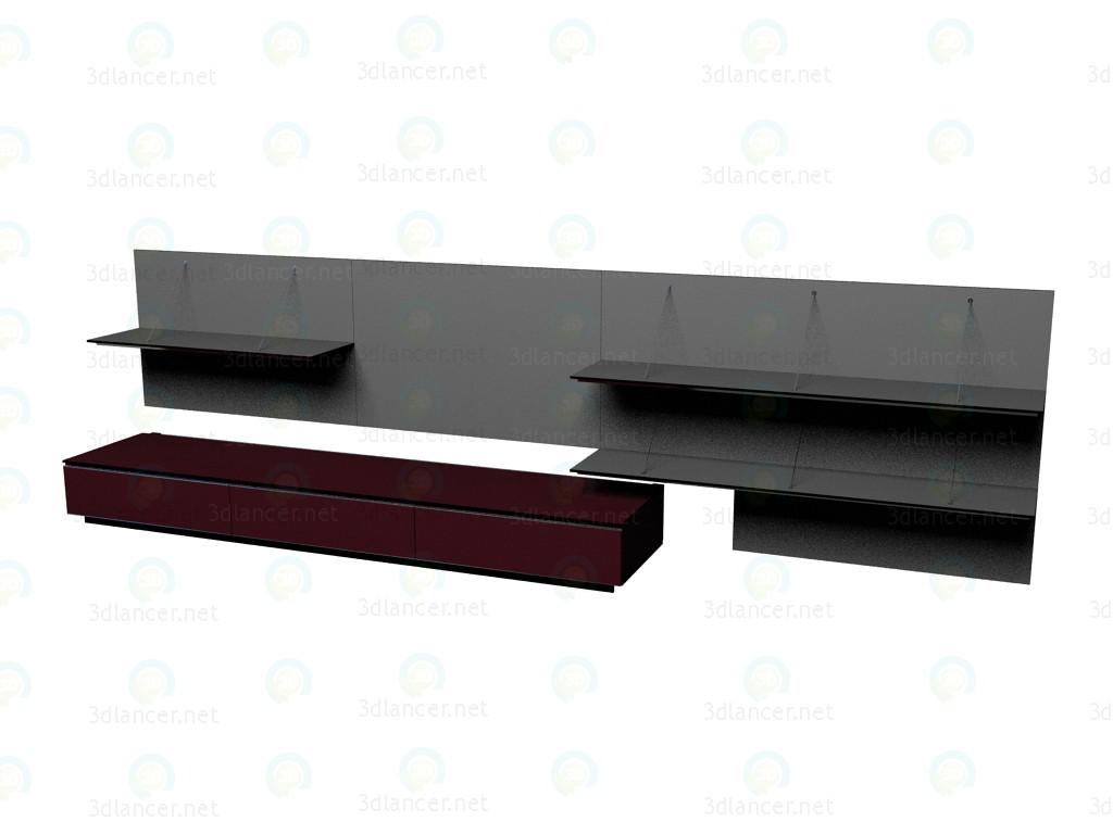 3D Modell Modulares System (Zusammensetzung 16) - Vorschau