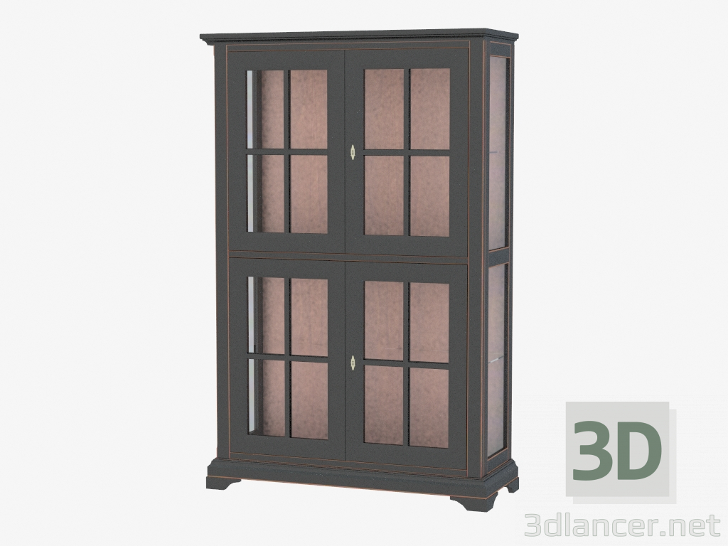 3D modeli Vitrin dört kapılı CM02 - önizleme