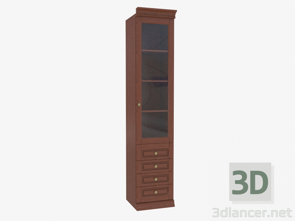 3d model The bookcase is narrow (3841-22) - preview
