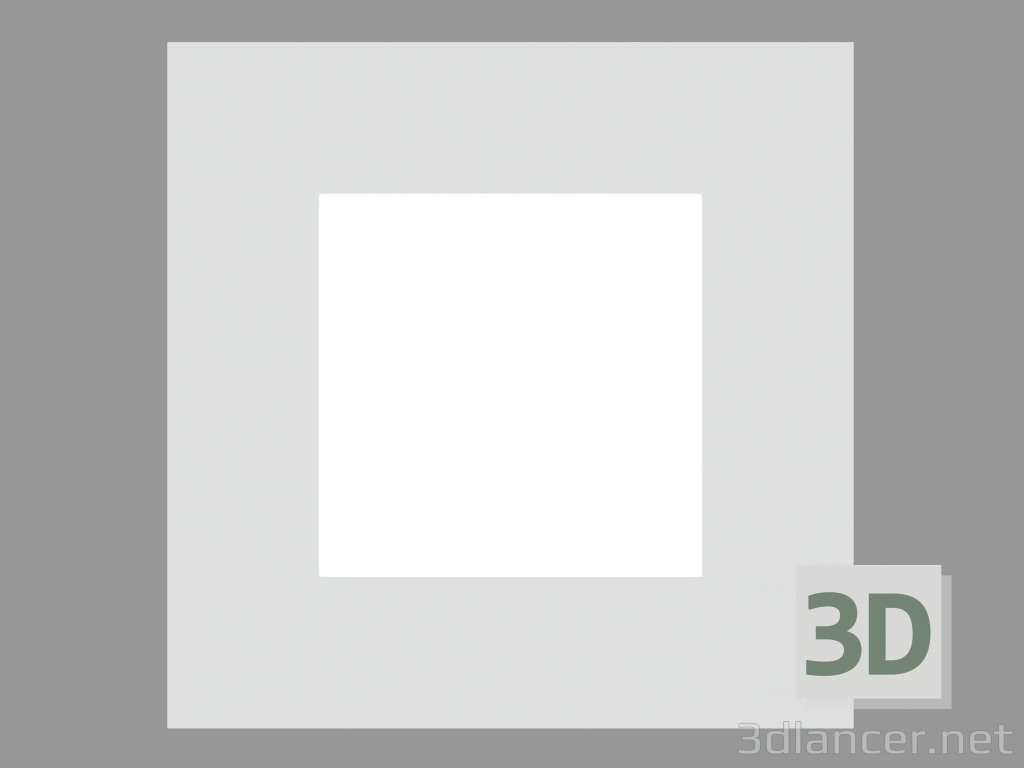 3 डी मॉडल Recessed दीवार की रोशनी नेंलेड दीवार से बने वर्ग 45 मिमी (S3256) - पूर्वावलोकन