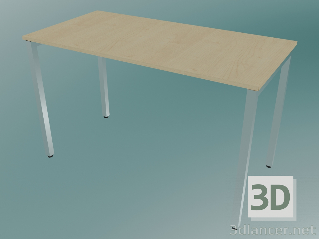 modello 3D Tavolo rettangolare con gambe quadrate (1200x600mm) - anteprima