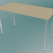3D Modell Rechteckiger Tisch mit quadratischen Beinen (1200x600mm) - Vorschau