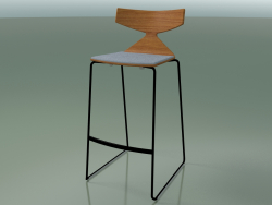 Stackable Bar Stool 3713 (with cushion, Teak effect, V39)