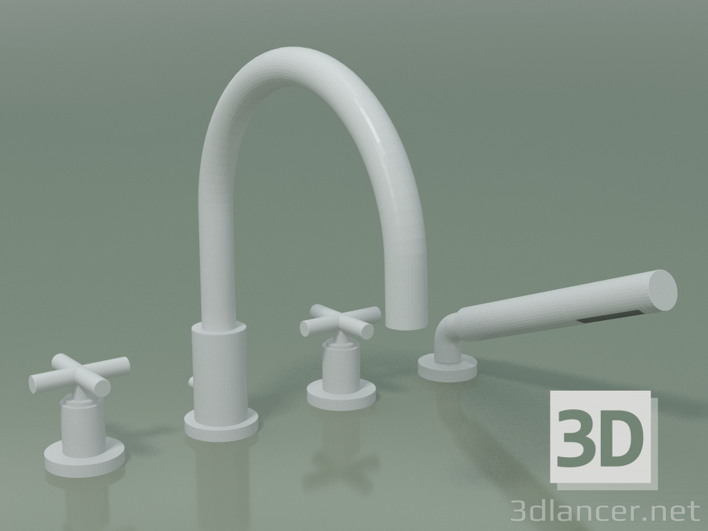 3D Modell Duschset für Badewanne, zur seitlichen Montage (27 512 892-10) - Vorschau