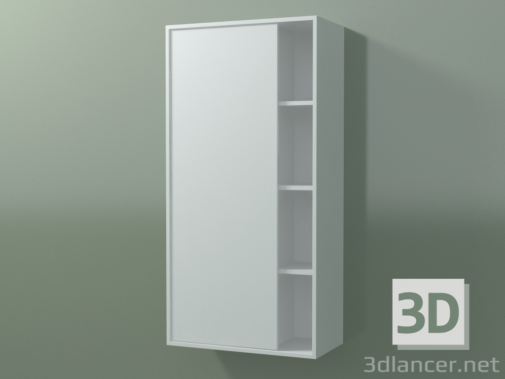 3 डी मॉडल 1 बाएं दरवाजे के साथ दीवार कैबिनेट (8CUCCCS01, ग्लेशियर व्हाइट C01, L 48, P 24, H 96 सेमी) - पूर्वावलोकन