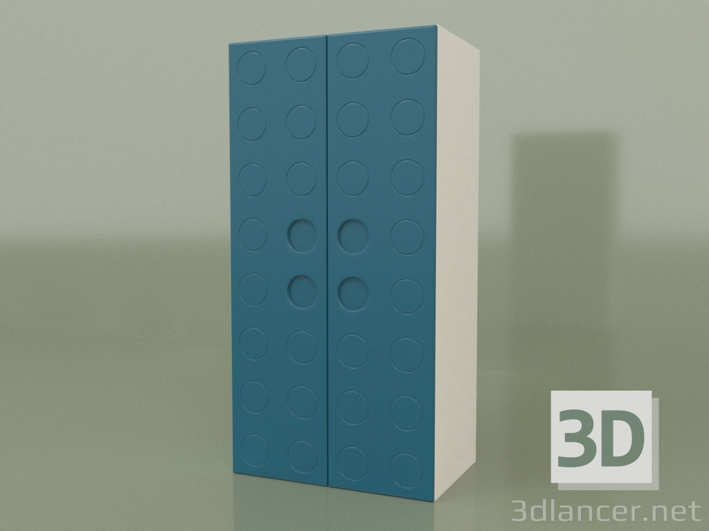 3d model Double wardrobe (Turquoise) - preview