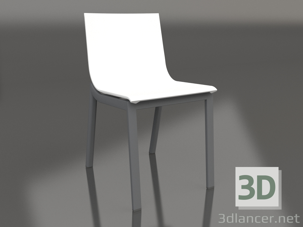 modello 3D Sedia da pranzo modello 4 (Antracite) - anteprima