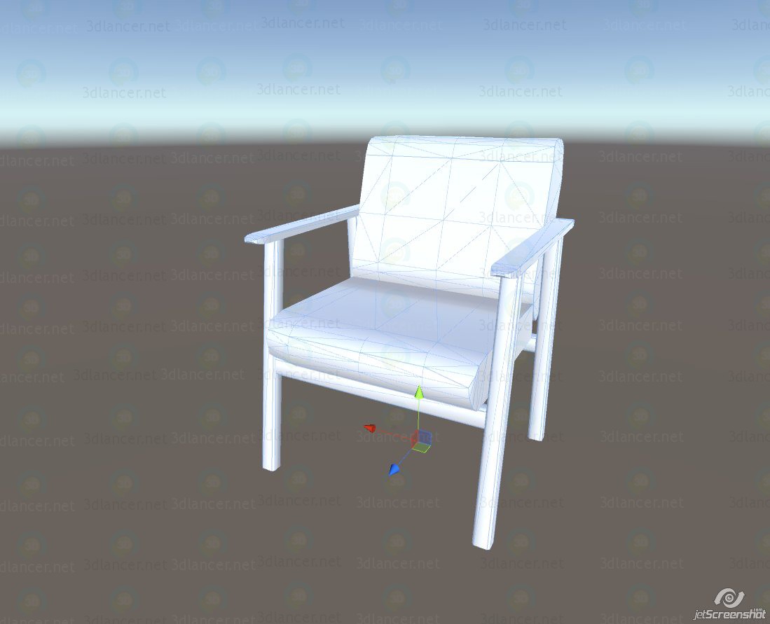 modelo 3D Silla de polietileno baja - escuchar modelo 3D Silla de polietileno baja - escuchar